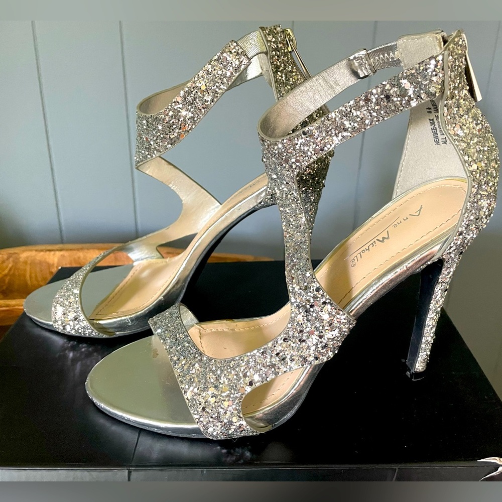 Glitter Halter Strap Heels